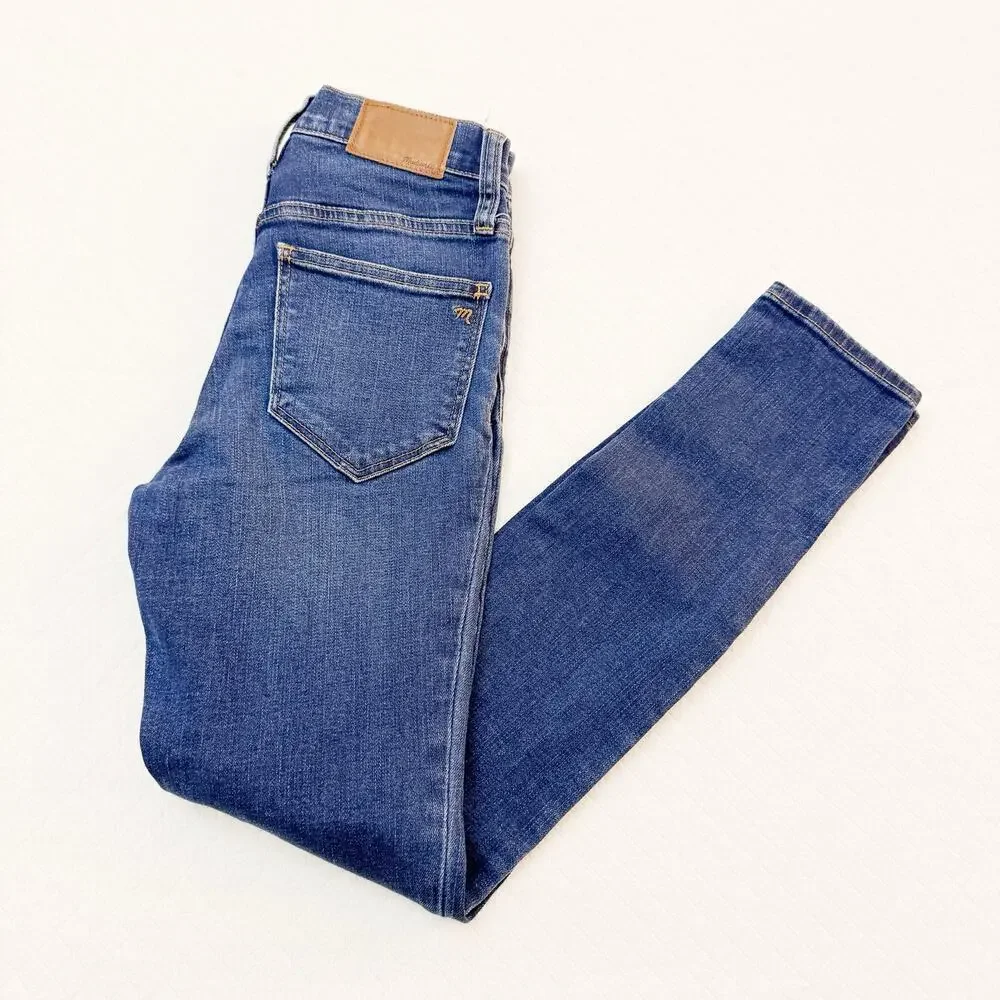 Madewell Roadtripper Dark Wash Denim Jeans Zip Fly Skinny Style Size 23